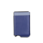 RFID M-CARDHOLD Blue-Secure PU Card Holder with External Pocket for Cash and Cards