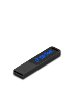 SLIM LIGHT USB BLACK 32GB - Sleek Metal Flash Drive with Illuminating Logo - Image 2