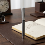 ALLURE ROLLER PEN Black - Luxury Octagon Sided Metal Pen with Gunblack Accents - Image 2