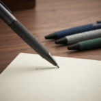 SLIM PEN - High-Quality Metal Twist Pen with PU Coating and Blue Ink - Image 2
